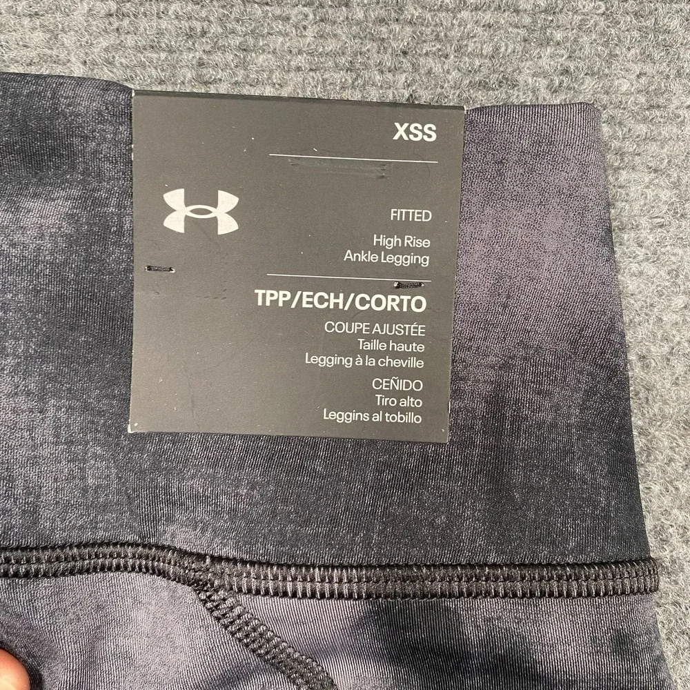 Under Armour Fly Fast Ankle Print‎ Women's XSS Black Gray Leggings